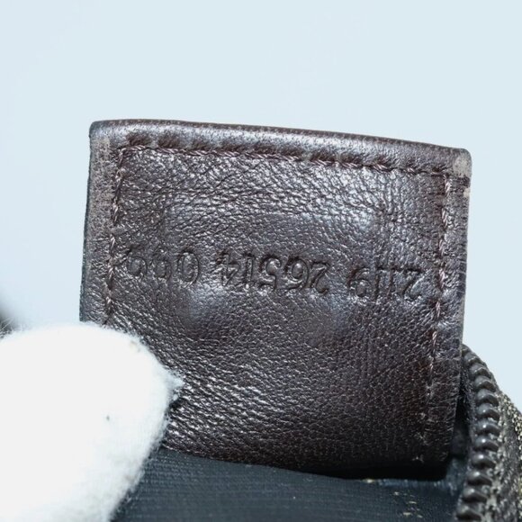 FENDI Pecan Canvas Boston Bag Black Brown - Picture 13 of 15